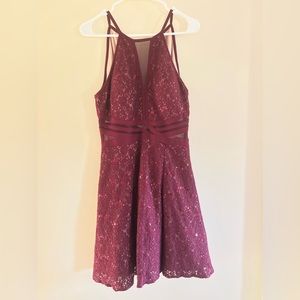 Morgan & Co Burgundy sequin dress